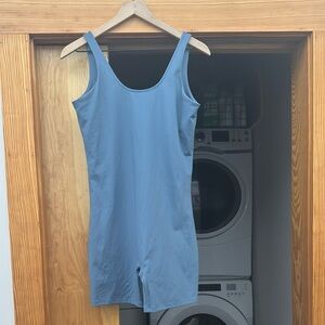 Girlfriend Collective Blue Bike Unitard